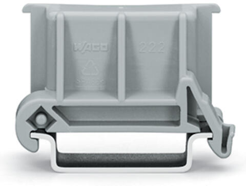 Adaptateur coudé universel; en combinaison avec un adaptateur de fixation; 221-500 ou 222-500; pour montage sur rail DIN 35; gris