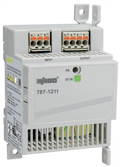 Alimentation à découpage primaire; Compact; monophasé; Tension de sortie 12 V DC; Courant de sortie 5 A; LED DC OK