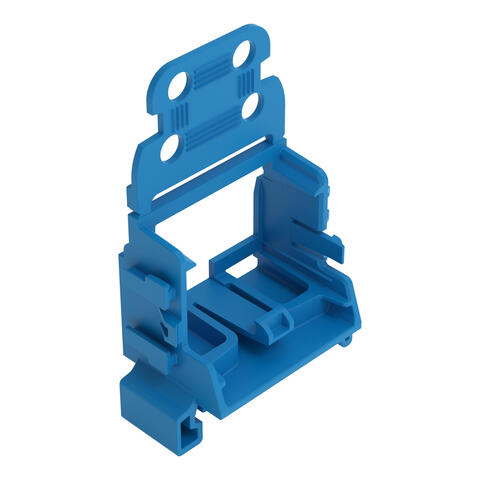 Adaptateur de fixation avec décharge de traction; pour bornes à 10 conducteurs; Série 221 - 4 mm²; pour rail 35; bleu