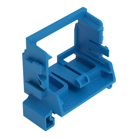 Adaptateur de fixation; pour bornes à 10 conducteurs; Série 221 - 4 mm²; pour rail 35; bleu