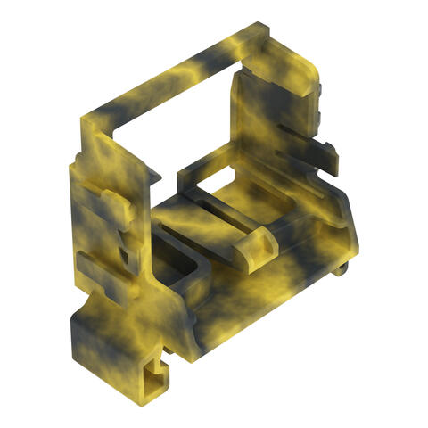 Adaptateur de fixation; pour bornes à 10 conducteurs; Série 221 - 4 mm²; pour rail 35; gris foncé-jaune