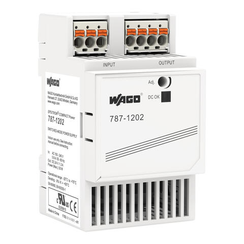 Alimentation à découpage primaire; Compact; monophasé; Tension de sortie 24 V DC; Courant de sortie 1,3A; LED DC OK