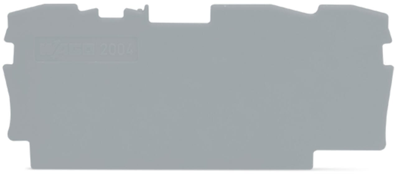 End and intermediate plate; 1 mm thick; gray