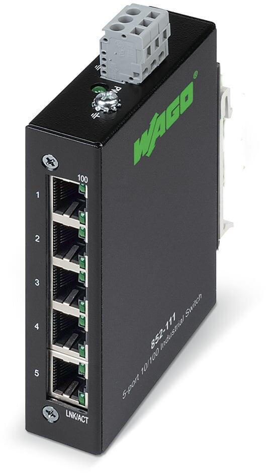 Industriell ECO-switch; 5-ports 100Base-TX; svart