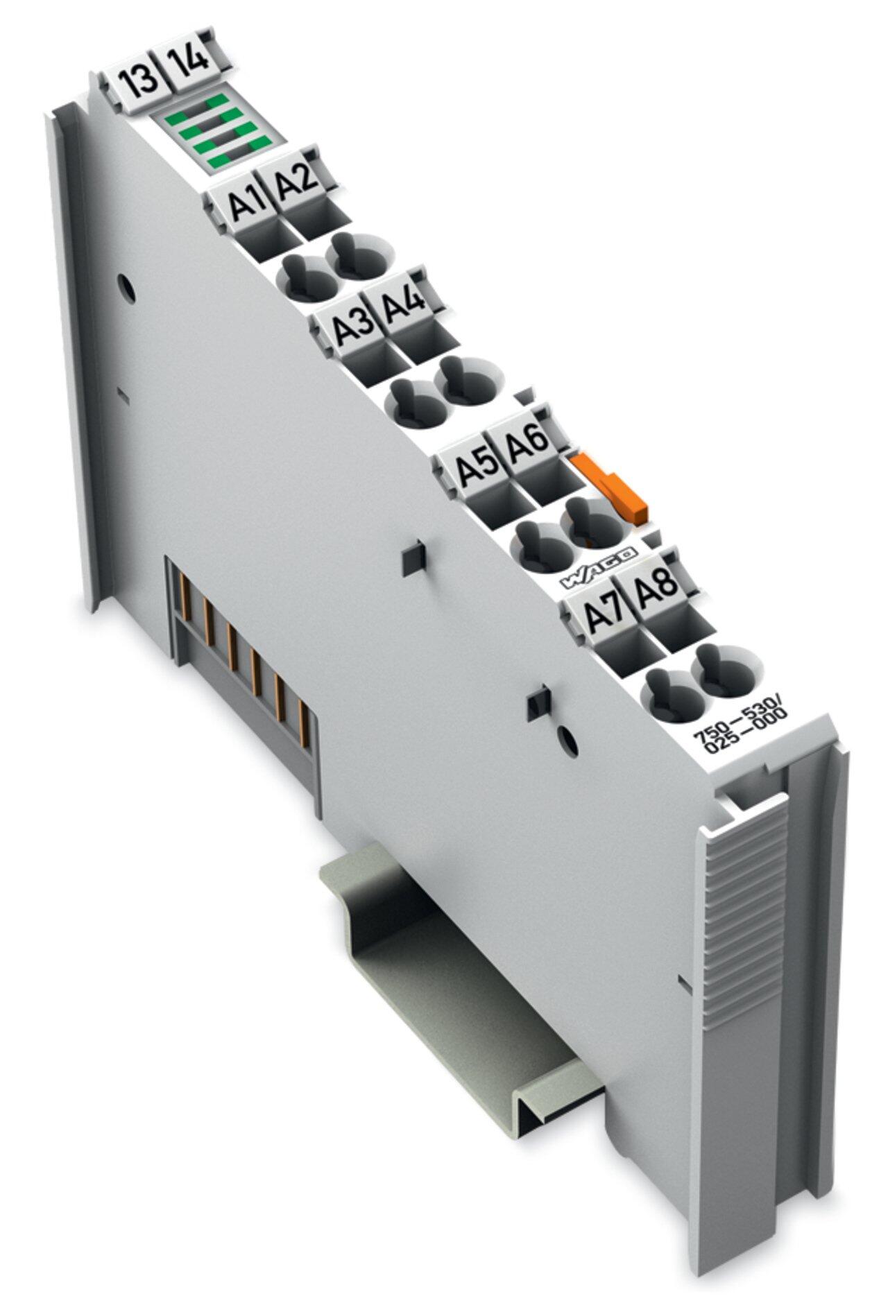 8-channel digital output; 24 VDC; 0.5 A; Ext. Temperature