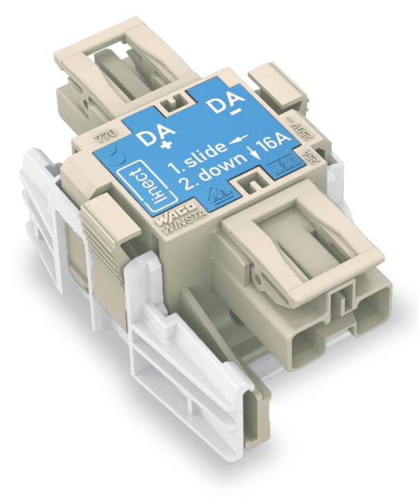 Linect®-T-Steckverbinder; 2-polig; Kod. I; 1 Eingang; 2 Ausgänge; weiß