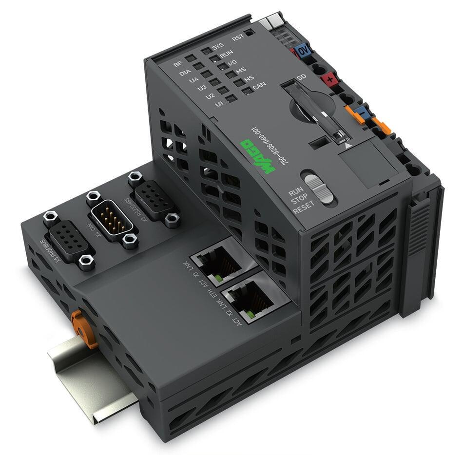 Controlador PFC200; 2 x ETHERNET, RS-232/-485, CAN, CANopen, PROFIBUS Slave; Tecnologia de comando remoto; Extreme