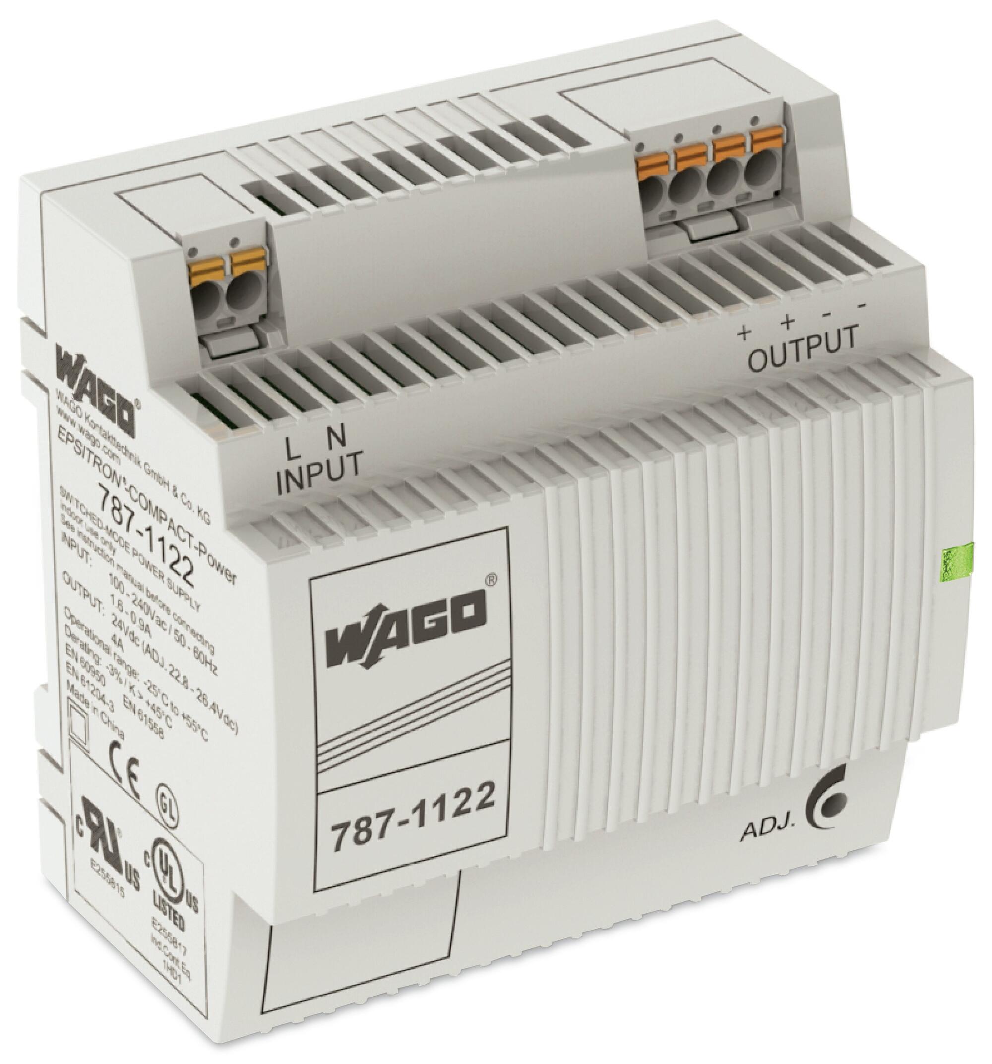 Compact power supply - input 230 Vac, output 27 Vdc 600 mA max. - 2 DIN  modules, E49
