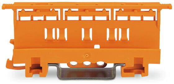 adapter montażowy; seria 221, 6 mm²; do montażu śrubowego na szynie TS 35; pomarańczowy