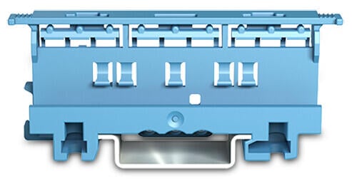 Suport de montaj; Seria 221 - 4 mm²; pt mont. pe şină DIN 35/montare cu şurub; albastru