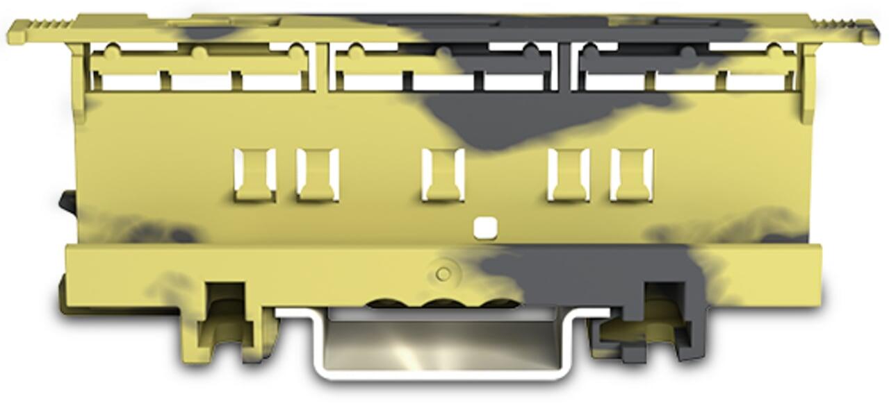 Mounting carrier; 221 series (20 - 10 AWG); for DIN-35 rail/panel mount; dark gray/yellow